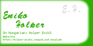 eniko holper business card